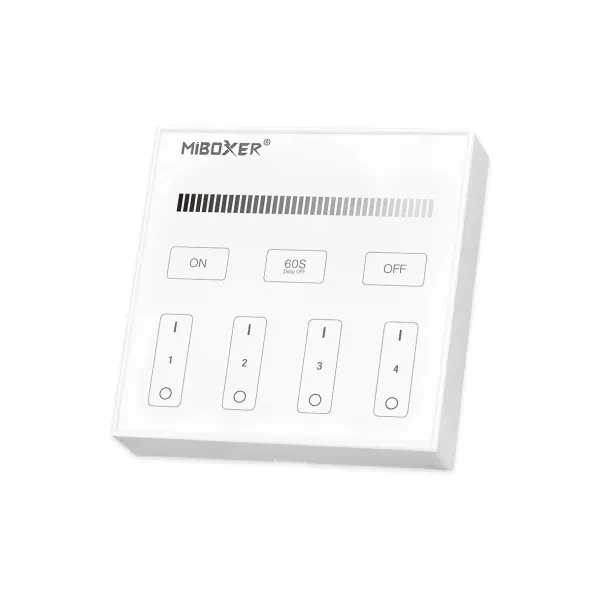 LED Strip 12-24V Dimmer 4 Zone RF Surface Mounted /2xAAA/ Touch Remote and Controller