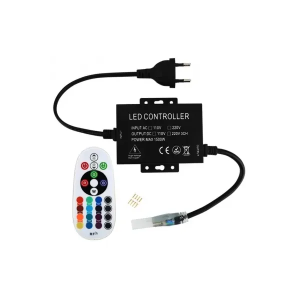 LED Strip 220V RGB RF Remote and Controller for max. 100m LED-strip