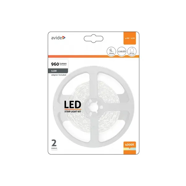 LED Strip Blister 12V 4.8W SMD2835 60LED 4000K IP20 2m