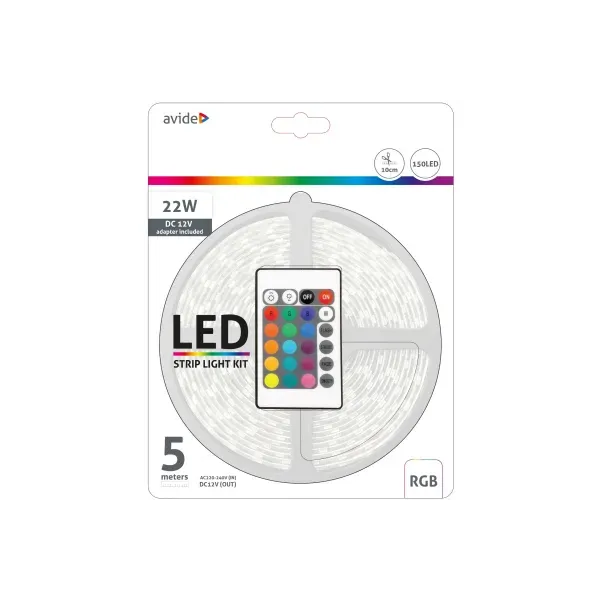 LED Strip Blister 12V 7.2W SMD5050 30LED RGB IP65 5m