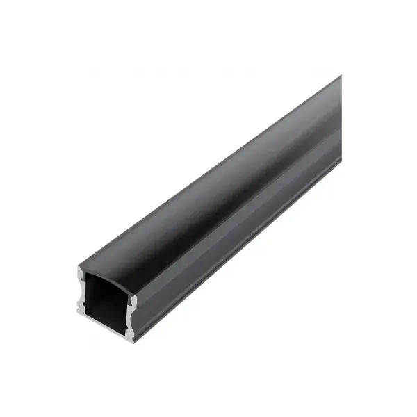 Alu Profile "U" 17.2x14.4mm Normal Black with Black cover 1m