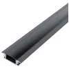 Alu Profile "U" 24.7x7mm Recessed Black with black cover 1m