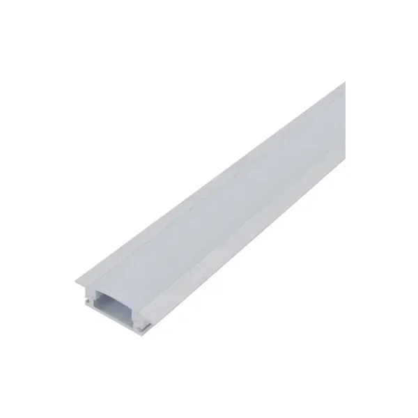 Alu Profile "U" 24.7x7mm Recessed with Milky cover 1m