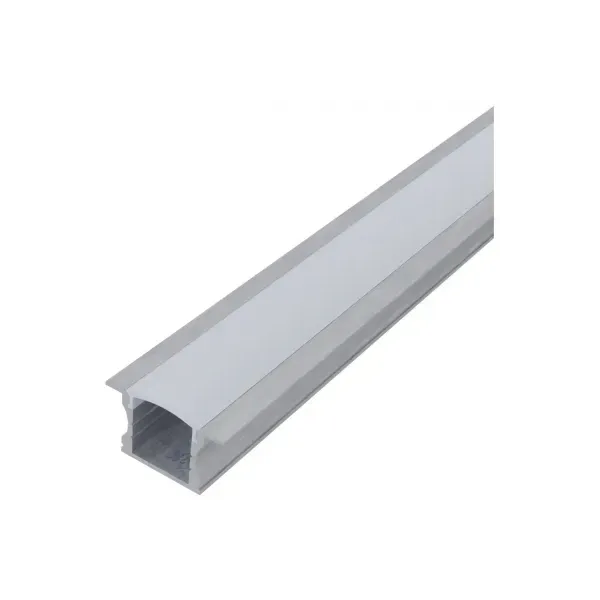 Alu Profile "U" 24x14.2mm Recessed with Milky cover 1m