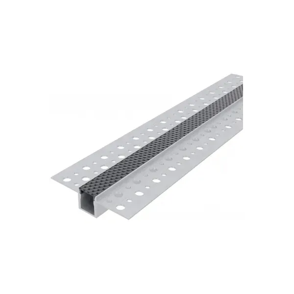 Alu Profile "U" 52.5x13.3mm Recessed (Plasterboard) with Black honeycomb cover 1m