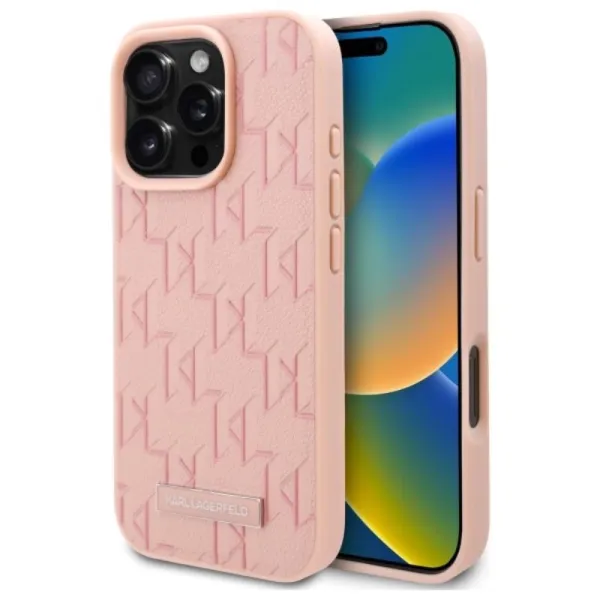 Karl Lagerfeld Hot Stamp MagSafe - Case for iPhone 16 Pro Max (pink)