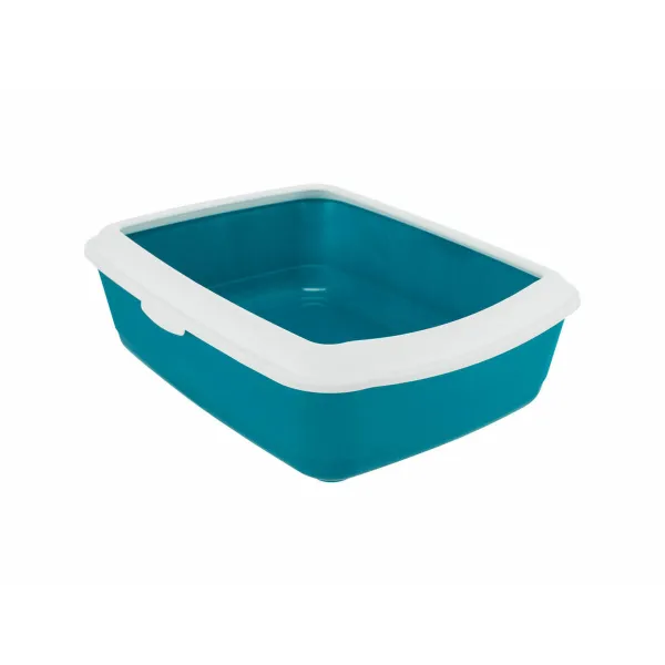 Kissan hiekkalaatikko Trixie Classic Sininen Valkoinen Muovinen 37 × 15 × 47 cm