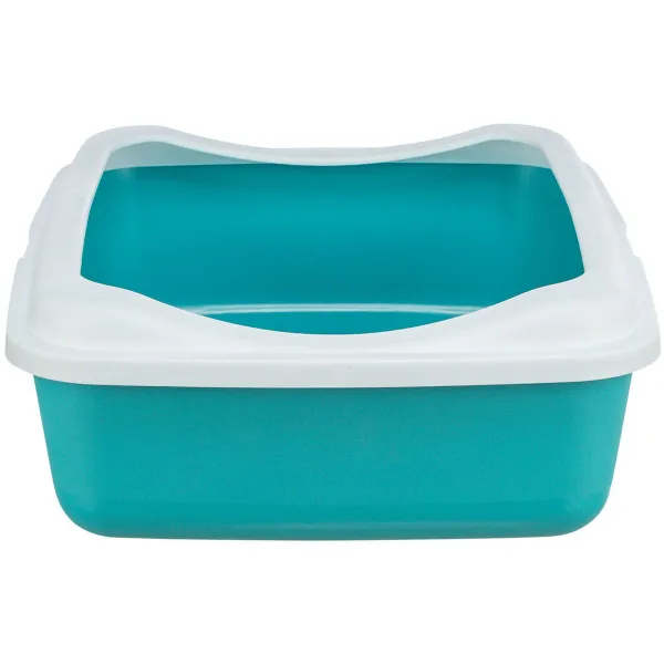 Kissan hiekkalaatikko Trixie Classic Sininen Valkoinen Muovinen 37 × 15 × 47 cm