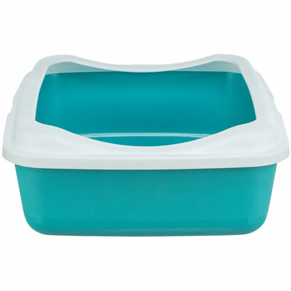 Kissan hiekkalaatikko Trixie Classic Sininen Valkoinen Muovinen 37 × 15 × 47 cm