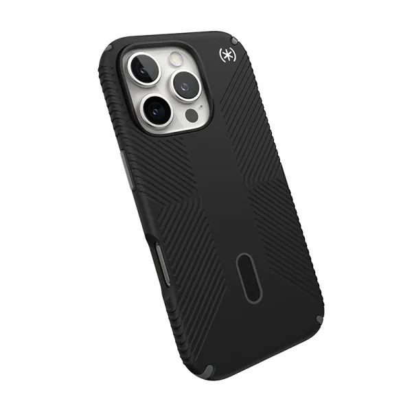 Speck Presidio2 Grip ClickLock & MagSafe - iPhone 16 Pro Case (Black / Slate Gray / White)