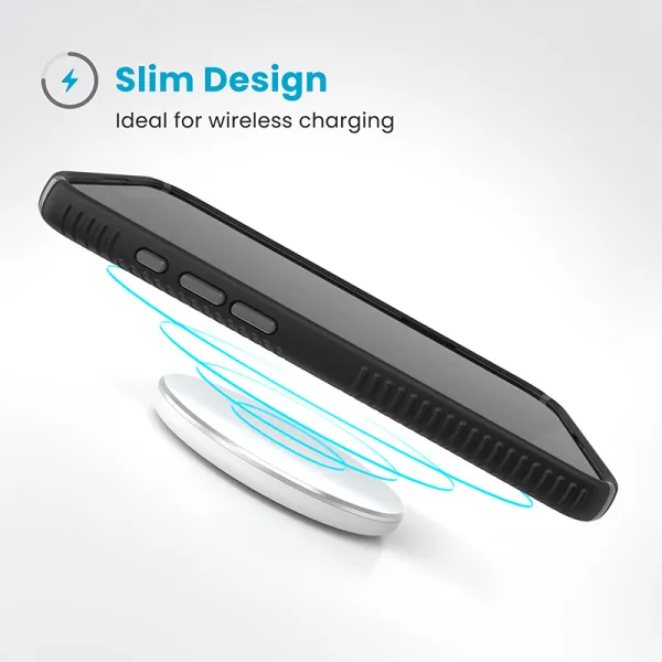 Speck Presidio2 Grip - iPhone 16 Pro Max Case (Black / Slate Gray / White)
