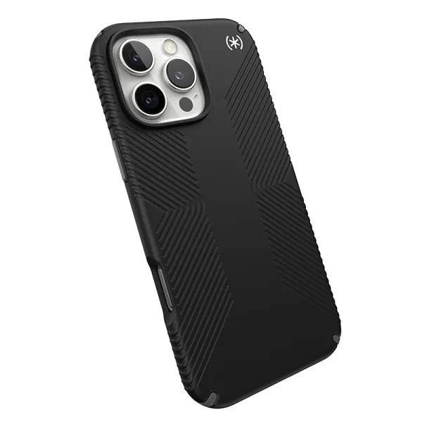 Speck Presidio2 Grip - iPhone 16 Pro Max Case (Black / Slate Gray / White)