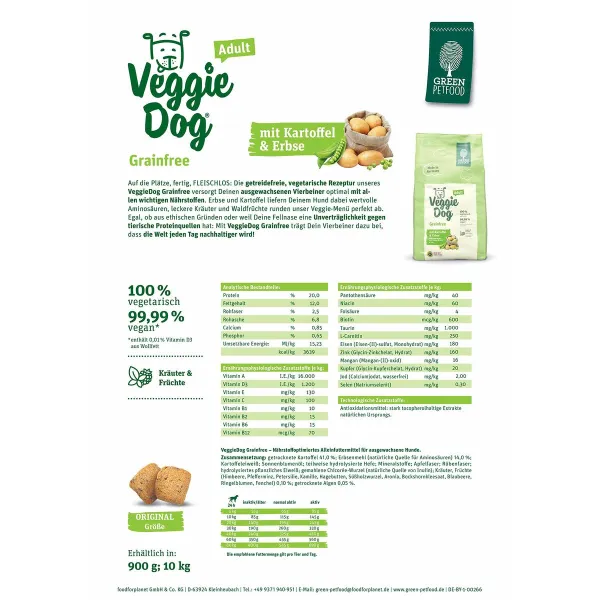 Pašarai Green Petfood Bulvės Žirniai 10 kg