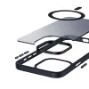 Crong Hybrid Frost MAG Cover - iPhone 15 Pro MagSafe Case (Navy Blue)