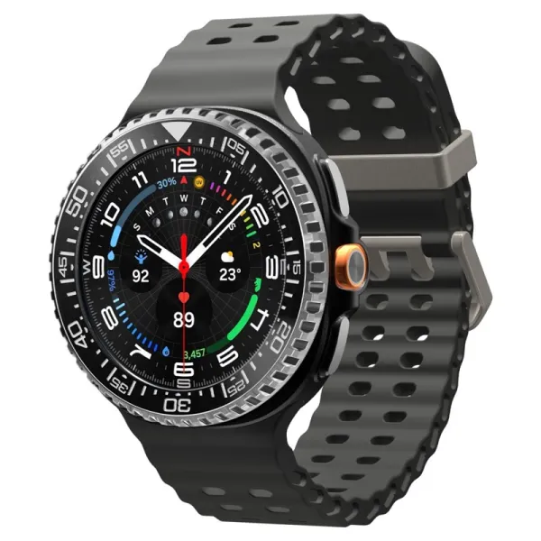 Spigen Bezel Tune Pro Diver - Case / Protective Ring for Samsung Galaxy Watch 8 Classic 46 mm (Silver)