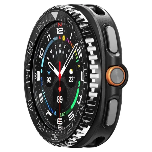 Spigen Bezel Tune Pro Diver - Case / Protective Ring for Samsung Galaxy Watch 8 Classic 46 mm (Silver)