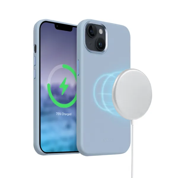 Crong Color Cover LUX Magnetic - iPhone 15 Plus MagSafe Case (Blue)