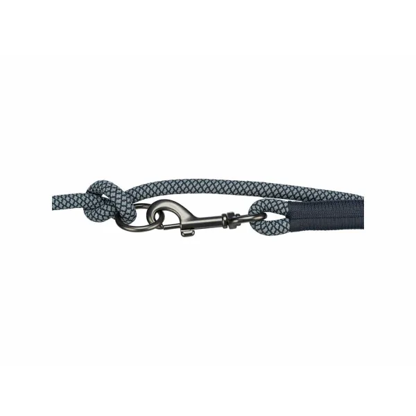 Reguliuojamas šuns pavadėlis Trixie Soft Rope Juoda Pilka S S/XL