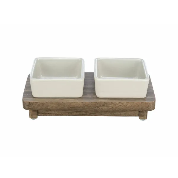 Кормушка для собак Trixie CityStyle Коричневый Серый Ø 10 cm 2 x 200 ml 24 x 4 x 12 cm