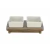 Koiran ruoka-annostelija Trixie CityStyle Ruskea Harmaa Ø 10 cm 2 x 200 ml 24 x 4 x 12 cm