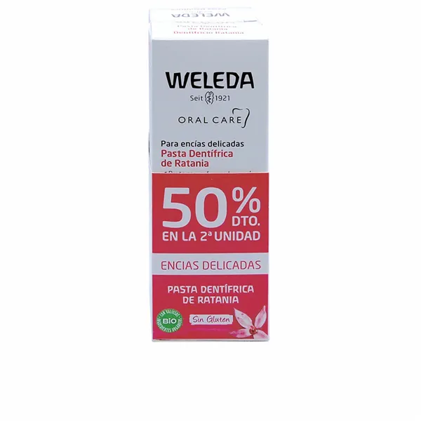 Toothpaste Sensitive Gums Weleda Oral Care 2 x 75 ml Para rhatany