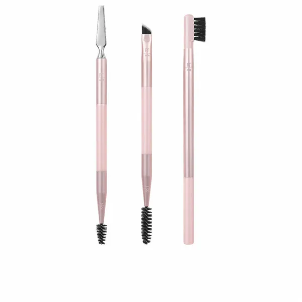 Set of Make-up Brushes Real Techniques Brow Styling Pink 3 Pieces