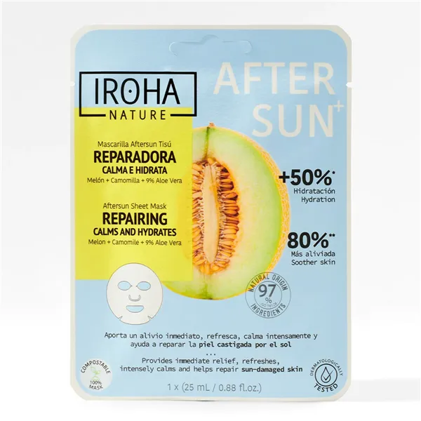 Facial Mask Iroha  Repairing calms and hydrates Melon (1 Unit)