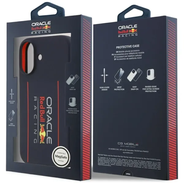 Red Bull Silicone Oversize Vertical Logo MagSafe - iPhone 17 Case (Navy Blue)