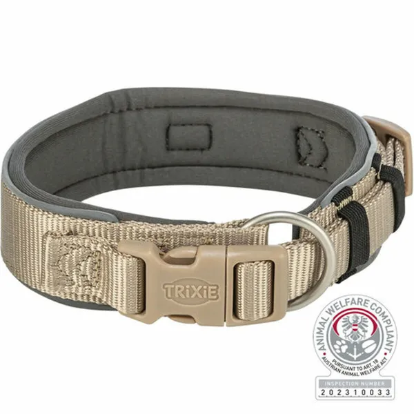 Koiran kaulapanta Trixie Premium Grafiitinharmaa Hiekka S/M 33-42 cm