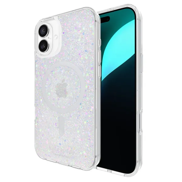 Kate Spade New York Protective MagSafe - Case for iPhone 16 Plus (Chunky Glitter)