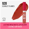 Liquid lipstick Rimmel London Lasting Mega Matte Nº 920 Scarlet Flames 7,4 ml