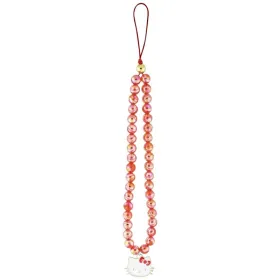 Hello Kitty Pearls Kitty Head - Phone Charm (Red)