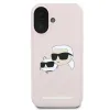 Karl Lagerfeld Silicone Double Heads Print MagSafe - Case iPhone 16 Plus (pink)