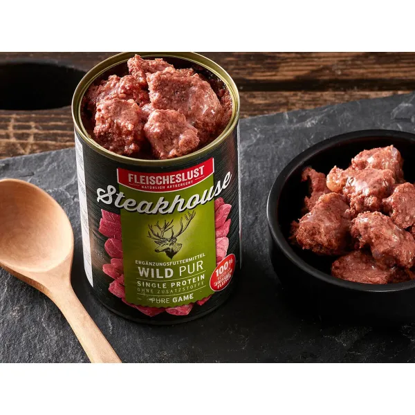 Wet food Fleischeslust Pure 400 gr Deer