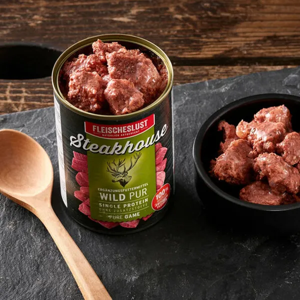 Wet food Fleischeslust Pure 400 gr Deer