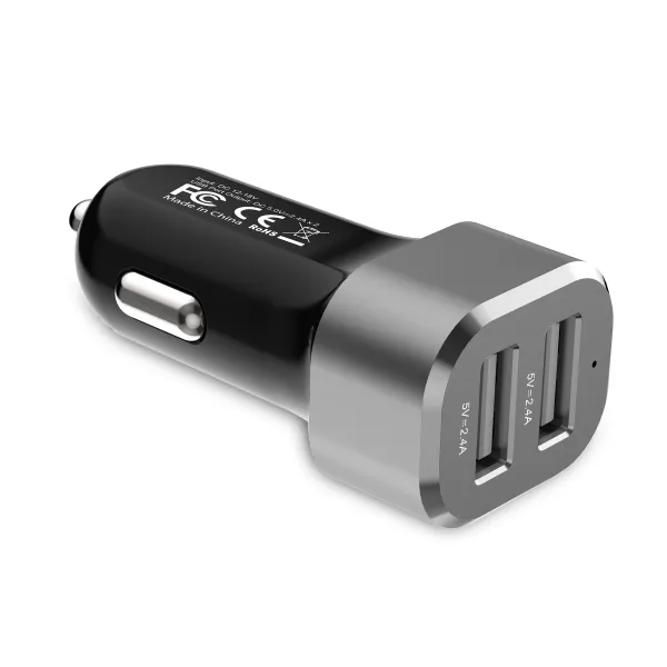 Crong Power Car Charger 24W - Car charger 2xUSB 2.4A (aluminum)