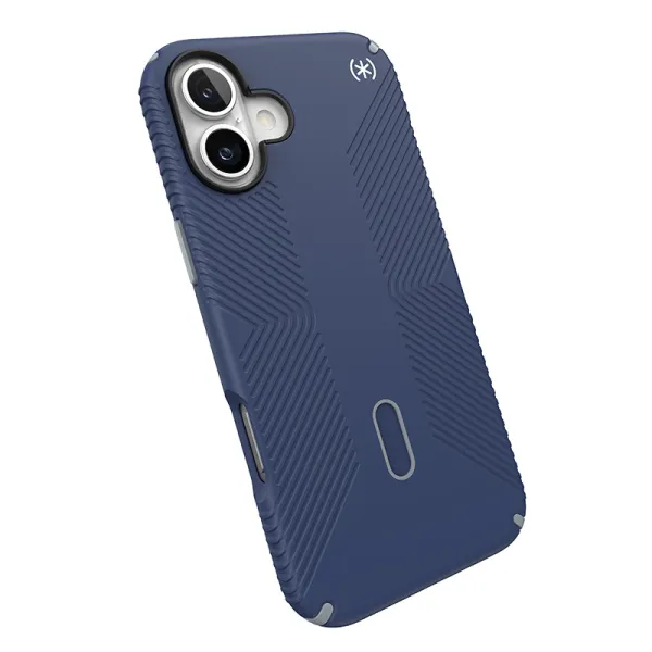 Speck Presidio2 Grip ClickLock & MagSafe - iPhone 16 Plus Case (Coastal Blue / Dust Gray / White)