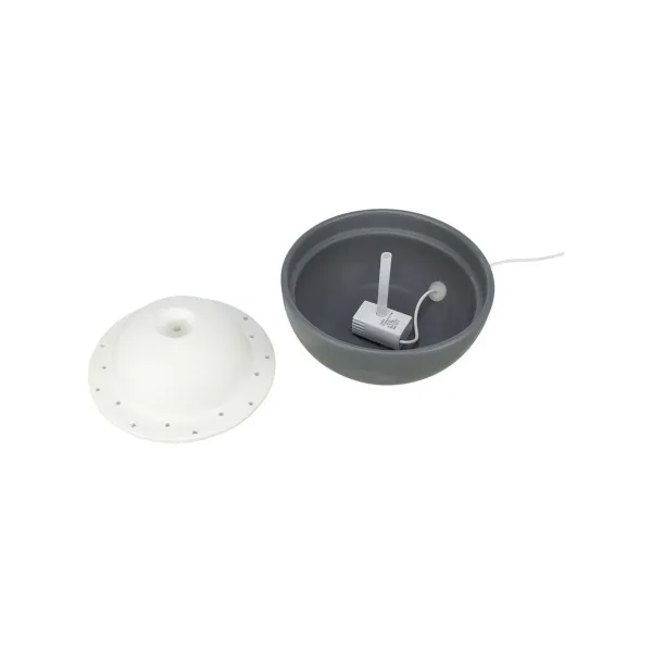 Pet Water Fountain Trixie FuenteVital Dome White Grey Ceramic