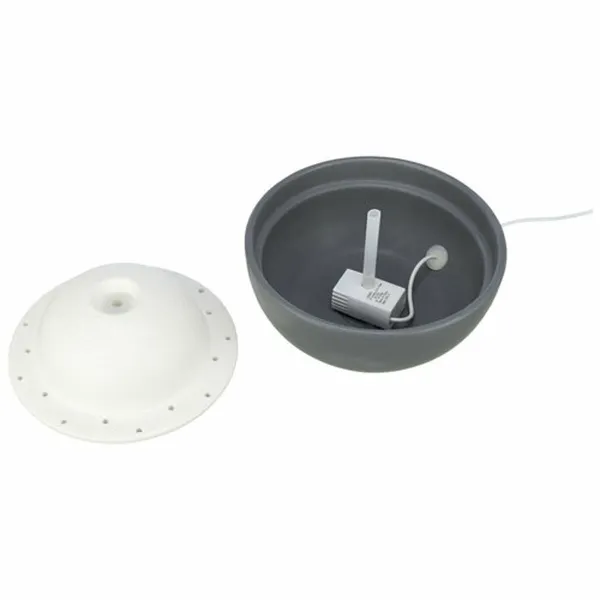 Pet Water Fountain Trixie FuenteVital Dome White Grey Ceramic