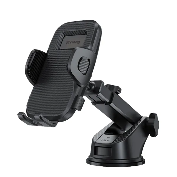 Crong Carclip Car Holder for Dashboard and Windshield - Black