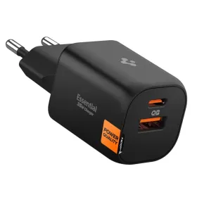 Spigen Essential EE352EU GaN Pro - USB-C + USB-A 35W Wall Charger (Black)