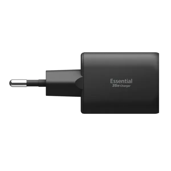 Spigen Essential EE352EU GaN Pro - USB-C + USB-A 35W Wall Charger (Black)