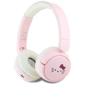 Hello Kitty Face Logo - Wireless Over-Ear Bluetooth Headphones V5.3 (Pink)