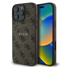 Guess 4G Ring Classic Logo MagSafe - Case for iPhone 16 Pro (brown)