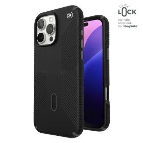 Speck Presidio2 Grip ClickLock & MagSafe - iPhone 16 Pro Max Case (Black / Slate Gray / White)