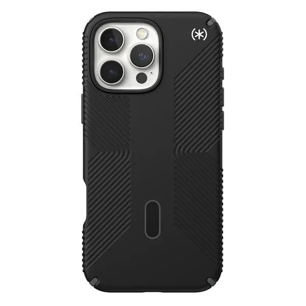 Speck Presidio2 Grip ClickLock & MagSafe - iPhone 16 Pro Max Case (Black / Slate Gray / White)
