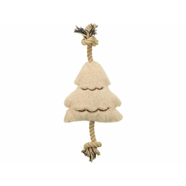 Soft toy for dogs Trixie Beige Polyester Cotton Christmas Tree 38 cm