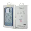 Guess 4G Bottom Stripe Metal Logo Collection - Case for iPhone 15 Pro (blue)