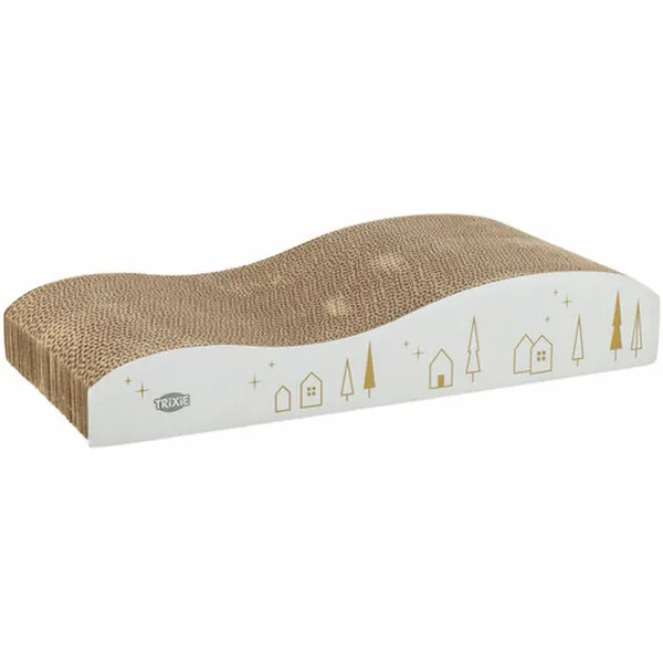Skrāpējams Paklājiņš Kaķiem Trixie Balts Zelts 43,5 x 8 x 20 cm Ziemassvētki