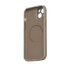 Moshi Napa MagSafe - Leather case for iPhone 15 Plus (Woodsmoke Brown)